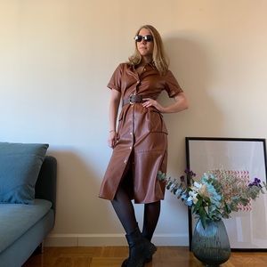 Leather dress ZARA